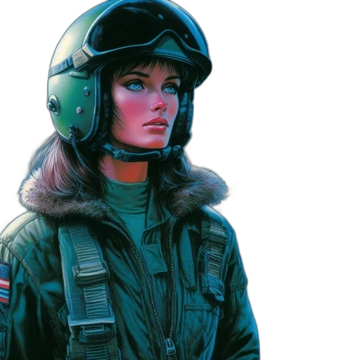 jacket, concept art, cyberpunk, comic book art transparent PNG cut-out