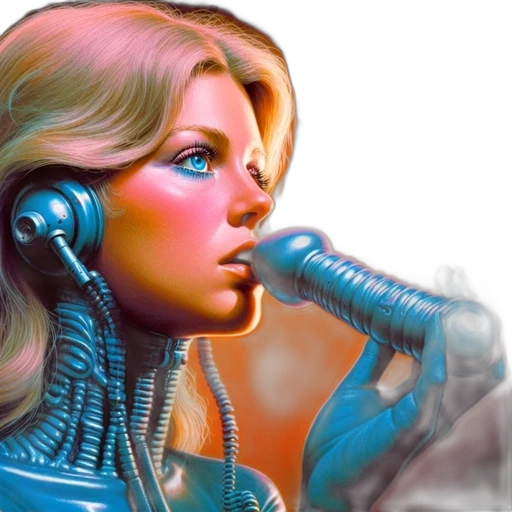 robot, comic book art, cyberpunk, concept art transparent PNG cut-out