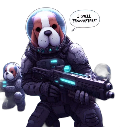 robot, weapon, creature, staff transparent PNG cut-out