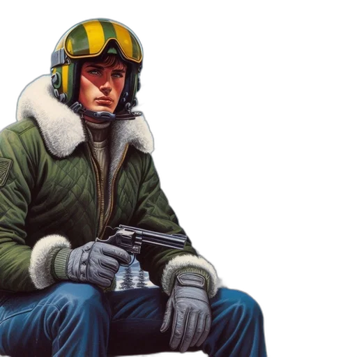 jacket, comic book art, concept art, photorealistic transparent PNG cut-out