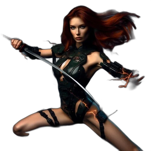 comic book art, concept art, fantasy art, photorealistic transparent PNG cut-out