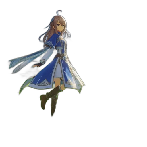 dress, staff, concept art, fantasy art transparent PNG cut-out