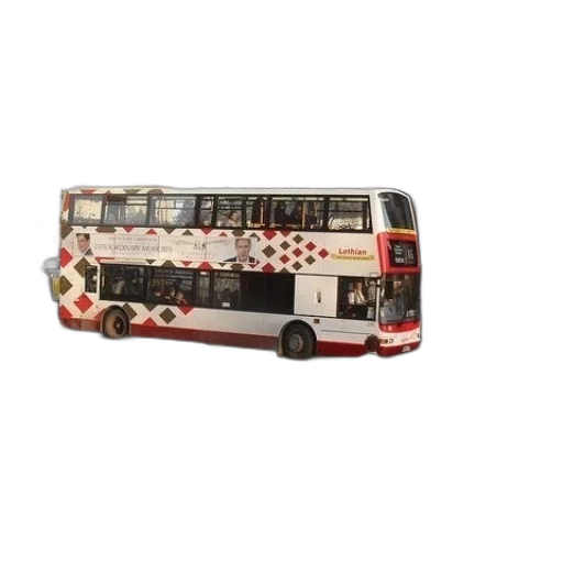 3d render, double, decker, bus transparent PNG cut-out