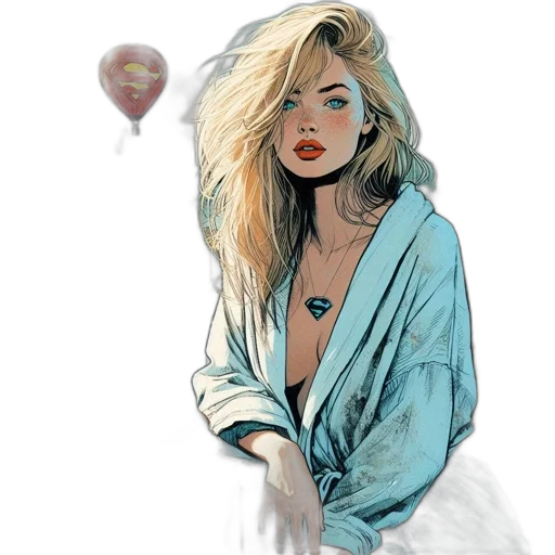 jacket, dress, comic book art, concept art transparent PNG cut-out