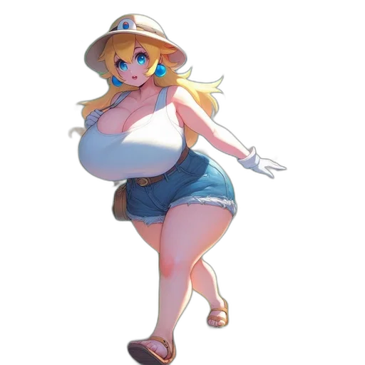 dress, hat, weapon, staff transparent PNG cut-out