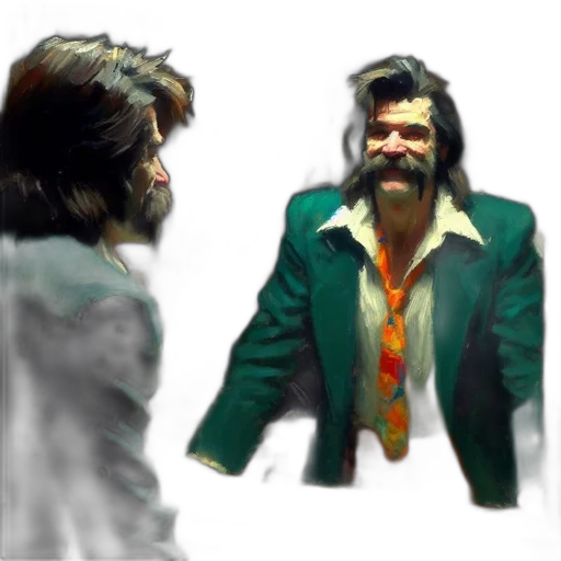jacket, face, concept art, photorealistic transparent PNG cut-out