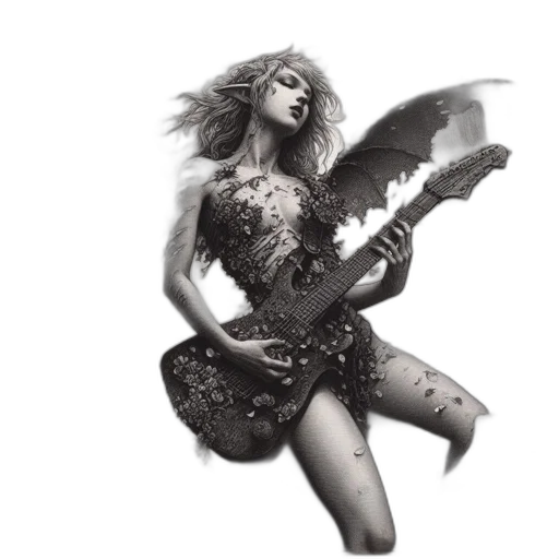 dress, hair, weapon, concept art transparent PNG cut-out