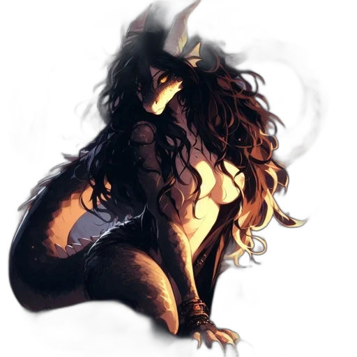 dragon, creature, animal, staff transparent PNG cut-out