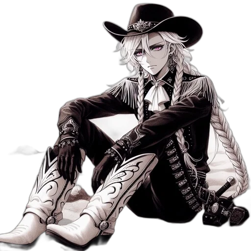 weapon, hat, jacket, concept art transparent PNG cut-out