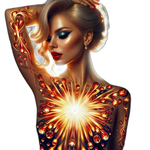 dress, jewelry, fantasy art, comic book art transparent PNG cut-out