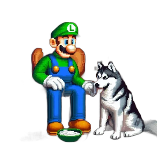 animal, pixel art, concept art, 3d render transparent PNG cut-out
