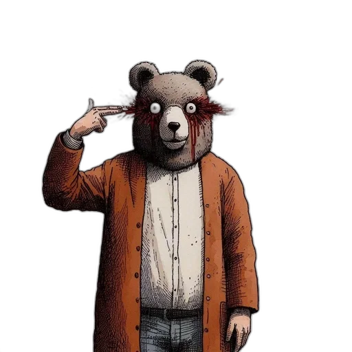 animal, jacket, staff, mask transparent PNG cut-out