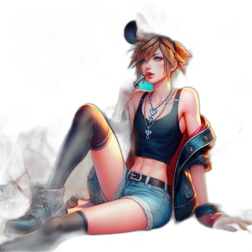 fantasy art, concept art, cyberpunk, pixel art transparent PNG cut-out