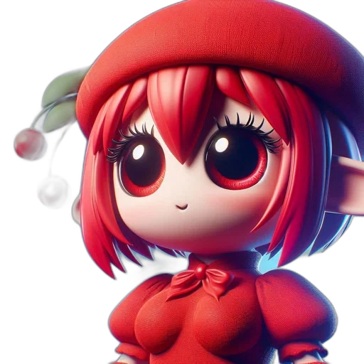 hat, creature, face, 3d render transparent PNG cut-out