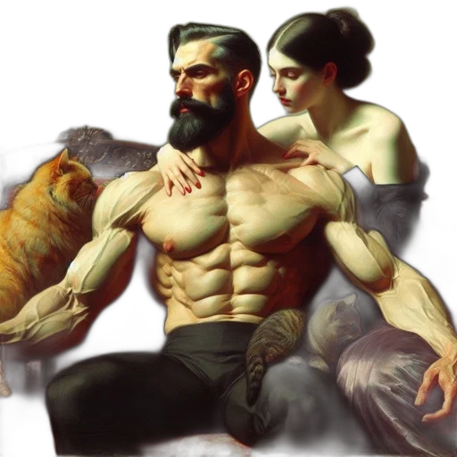 oil painting, concept art, fantasy art, photorealistic transparent PNG cut-out