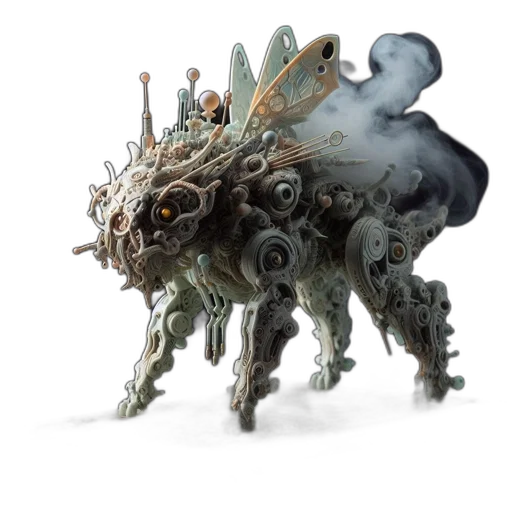 robot, dragon, creature, weapon transparent PNG cut-out