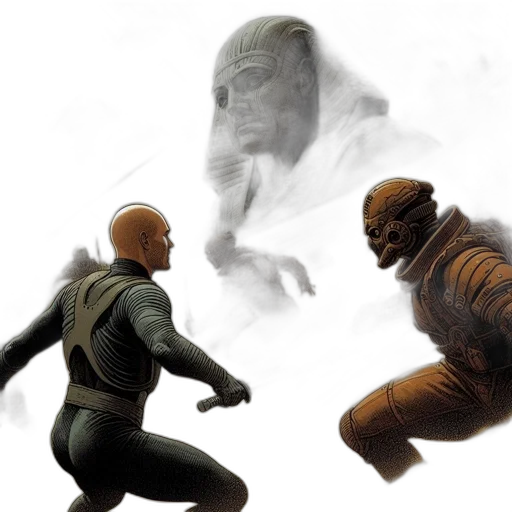 concept art, comic book art, fantasy art, 3d render transparent PNG cut-out