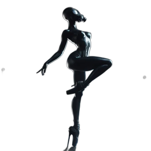 robot, dress, mask, staff transparent PNG cut-out