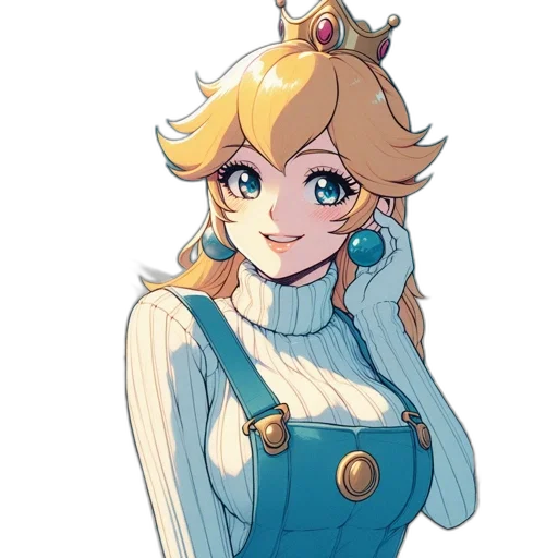 crown, dress, staff, face transparent PNG cut-out