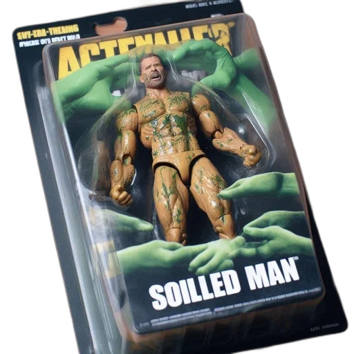 comic book art, concept art, unusual, green-coated transparent PNG cut-out