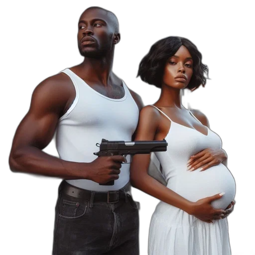 weapon, concept art, two, individuals transparent PNG cut-out