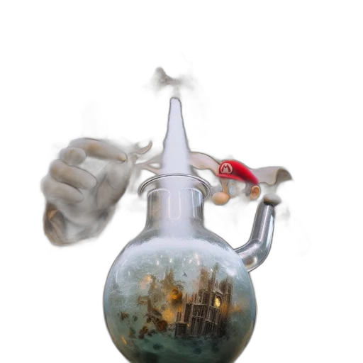 bottle, weapon, crown, robot transparent PNG cut-out