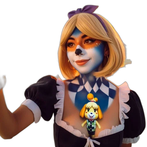 mask, staff, face, creature transparent PNG cut-out