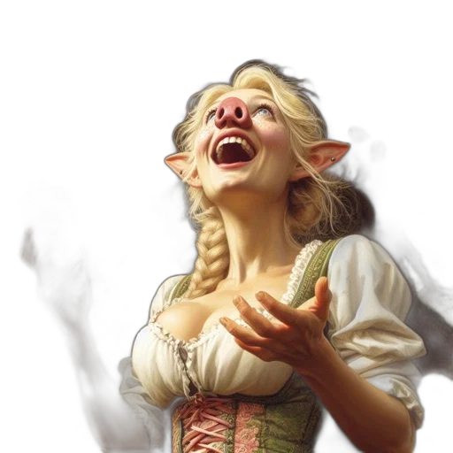 face, fantasy art, concept art, photorealistic transparent PNG cut-out