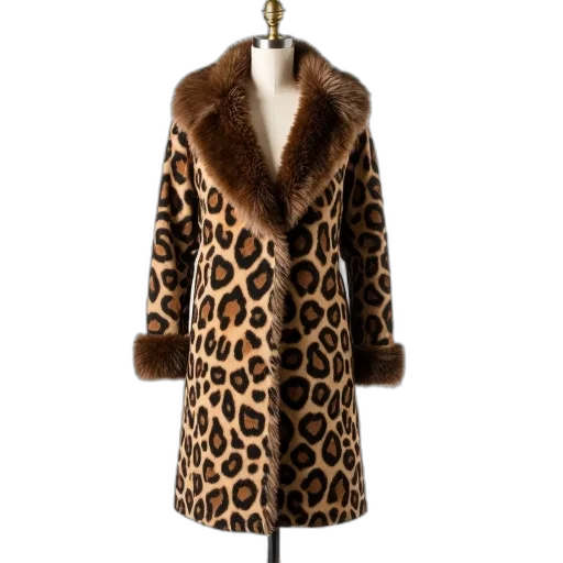 jacket, full-length, coat, fur transparent PNG cut-out