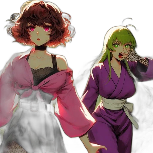 concept art, anime, watercolor, pixel art transparent PNG cut-out