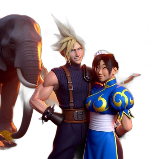 3d render, concept art, male, female transparent PNG cut-out
