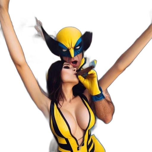 dress, mask, concept art, comic book art transparent PNG cut-out