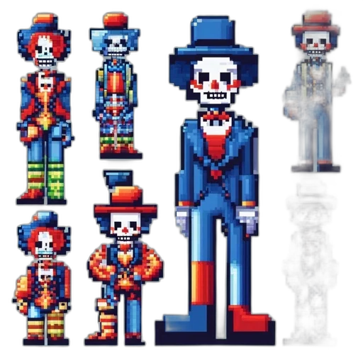 pixel art, concept art, cartoon, 3d render transparent PNG cut-out