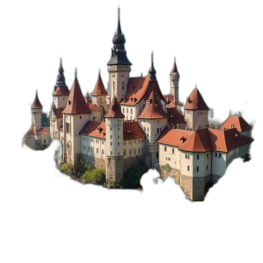 building, crown, dragon, concept art transparent PNG cut-out