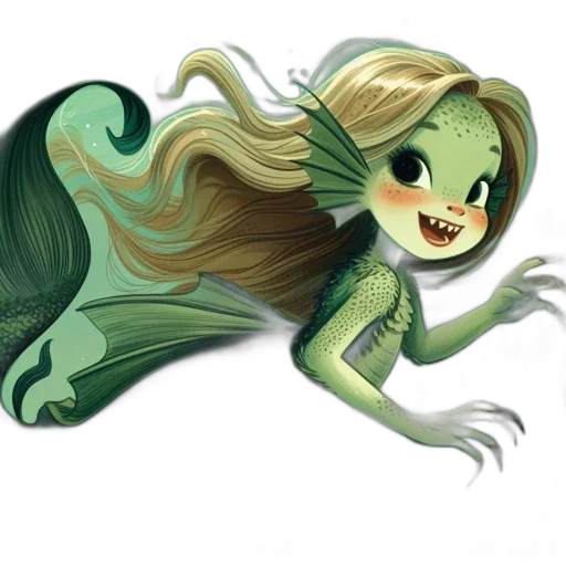 creature, concept art, fantasy art, watercolor transparent PNG cut-out
