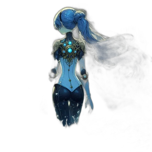 robot, dress, staff, mask transparent PNG cut-out
