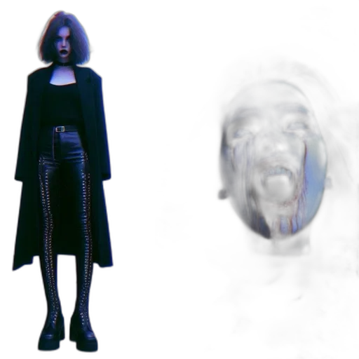 jacket, face, creature, mask transparent PNG cut-out