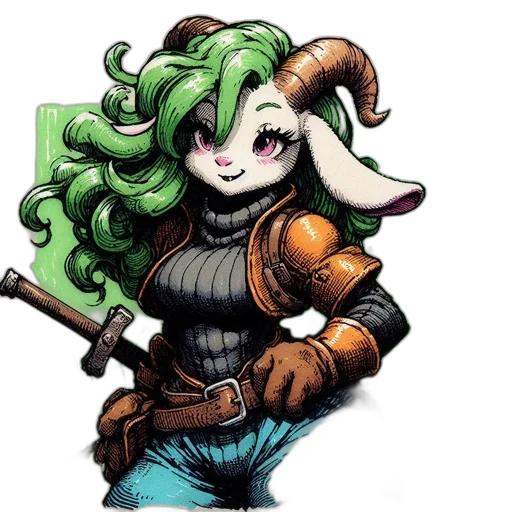 staff, weapon, hair, comic book art transparent PNG cut-out