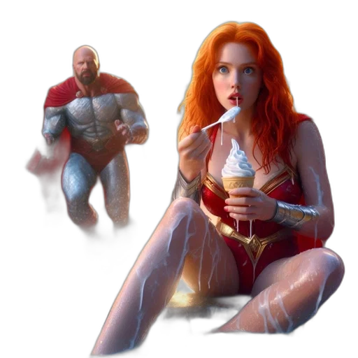 concept art, comic book art, fantasy art, 3d render transparent PNG cut-out