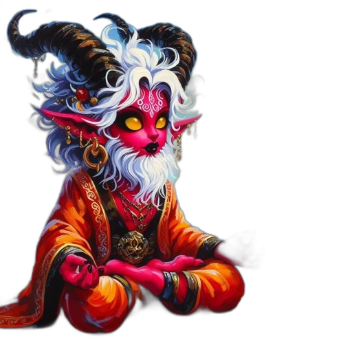 mask, dragon, creature, staff transparent PNG cut-out