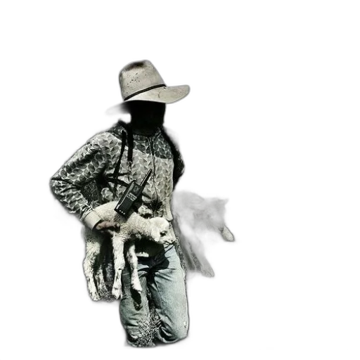 jacket, robot, hat, weapon transparent PNG cut-out