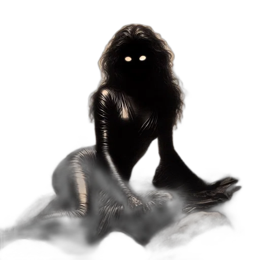 creature, mask, hair, face transparent PNG cut-out