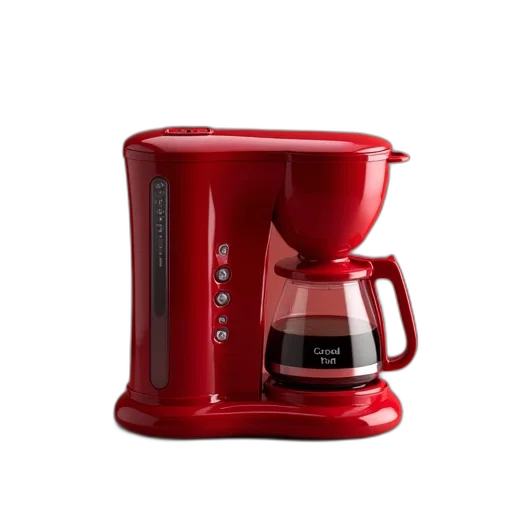 robot, 3d render, red, coffee transparent PNG cut-out