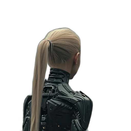 jacket, hair, robot, dress transparent PNG cut-out