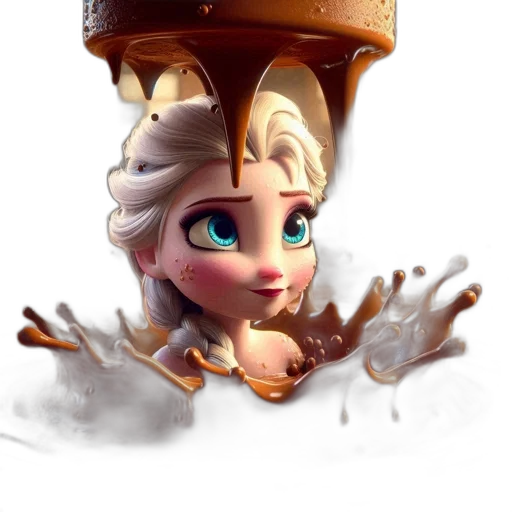 crown, food, concept art, 3d render transparent PNG cut-out