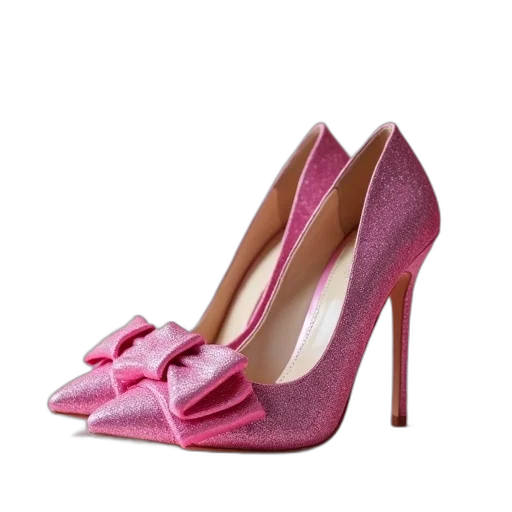 shoes, pair, pink, high-heeled transparent PNG cut-out