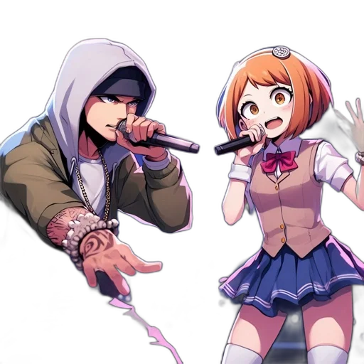 jacket, weapon, staff, anime transparent PNG cut-out