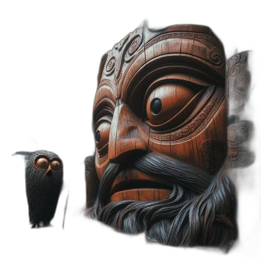 mask, face, staff, creature transparent PNG cut-out