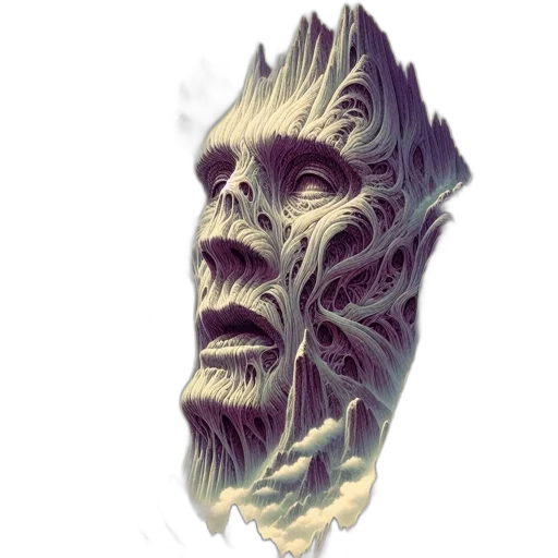 face, mask, creature, tree transparent PNG cut-out