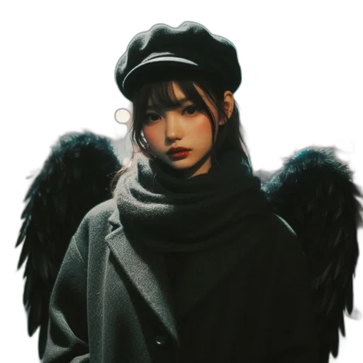 hat, jacket, face, mask transparent PNG cut-out